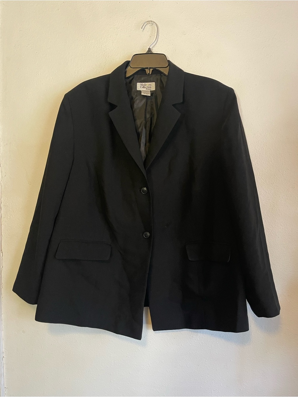 Style & Co. Black Women's Two-Button Blazer
